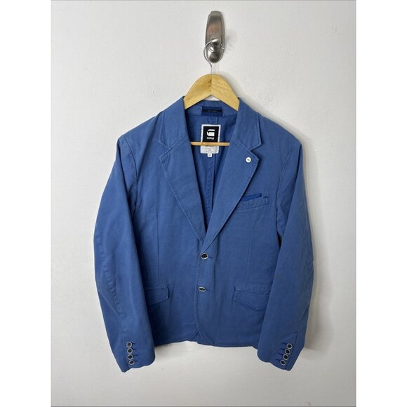 G Star Raw Correct Men 48 (Small 38) Rot Omega Deconstructed Blazer Blue - Picture 1 of 7